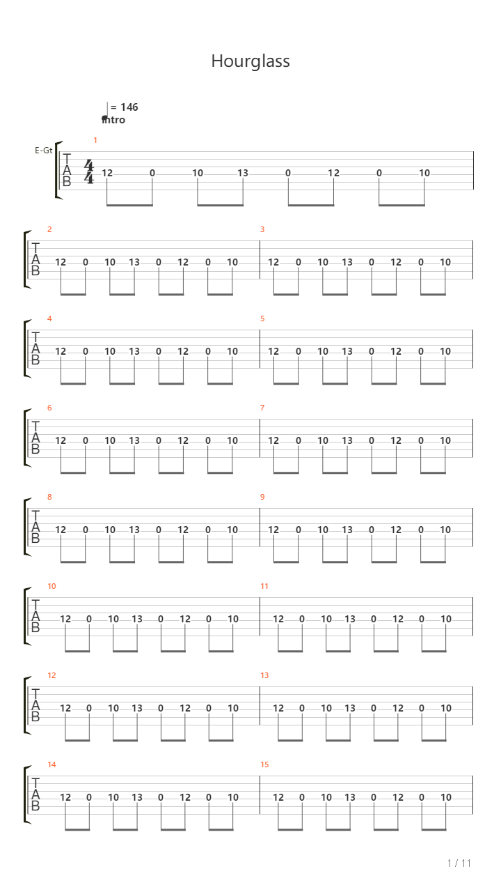 Hourglass吉他谱