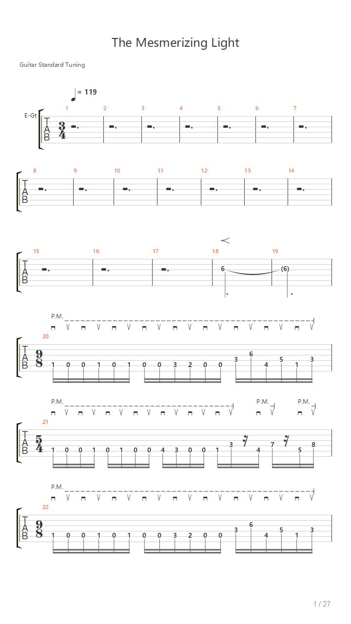 The Mesmerizing Light吉他谱