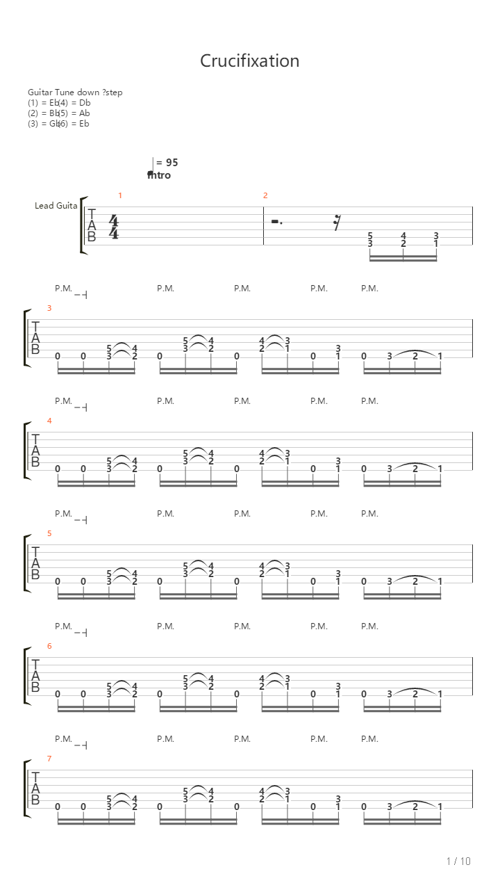 Crucifixation吉他谱