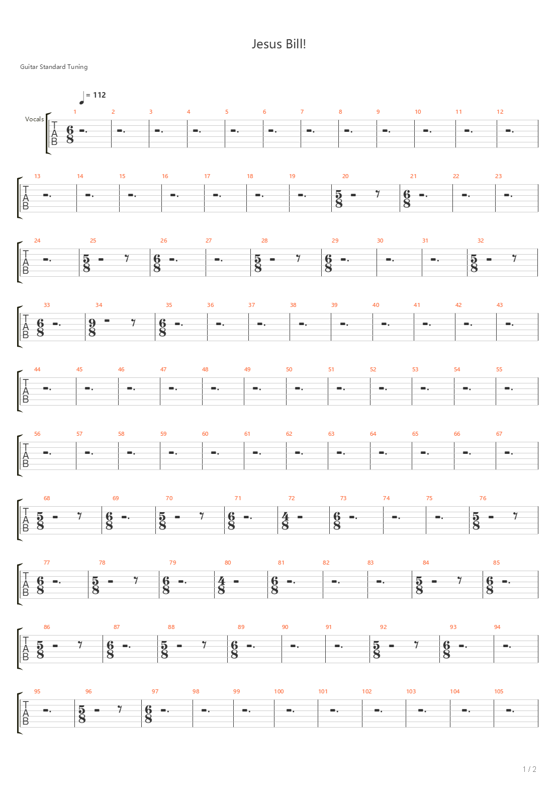 Jesus Bill吉他谱