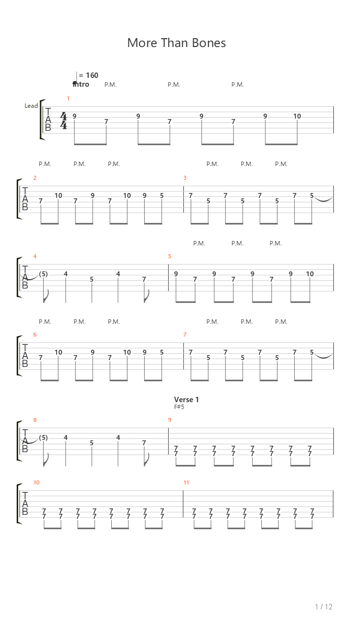 More Than Bones吉他谱