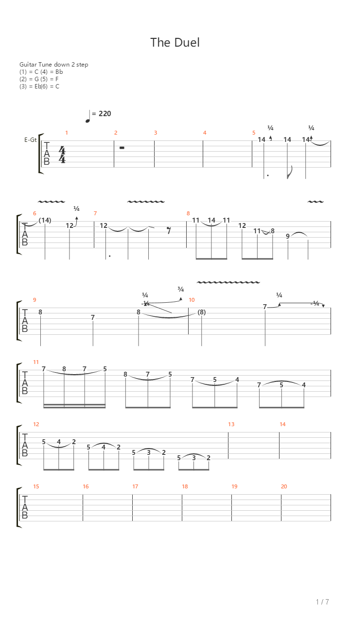 The Duel吉他谱