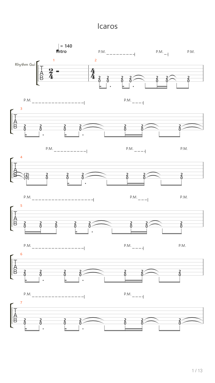 Icaros吉他谱