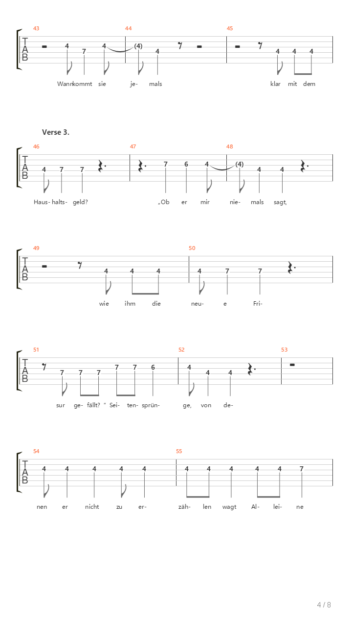 Wahre Liebe吉他谱