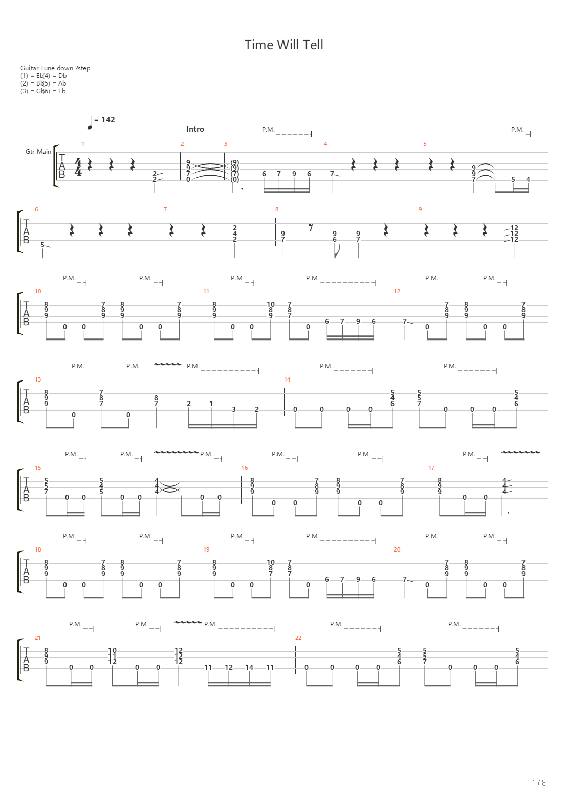 Time Will Tell吉他谱