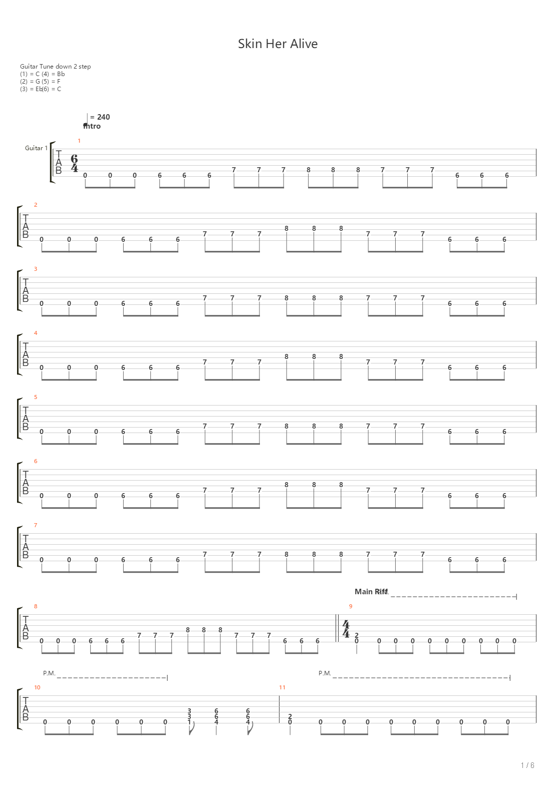 Skin Her Alive吉他谱