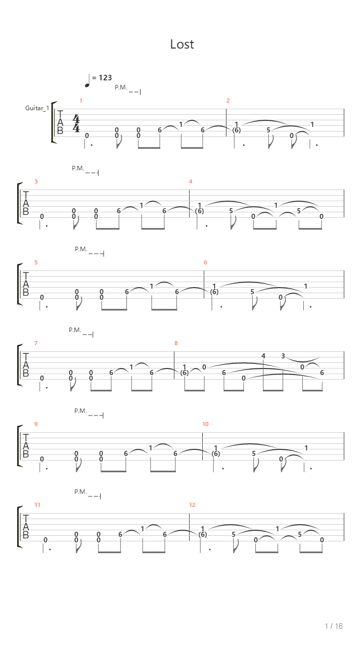 Lost吉他谱