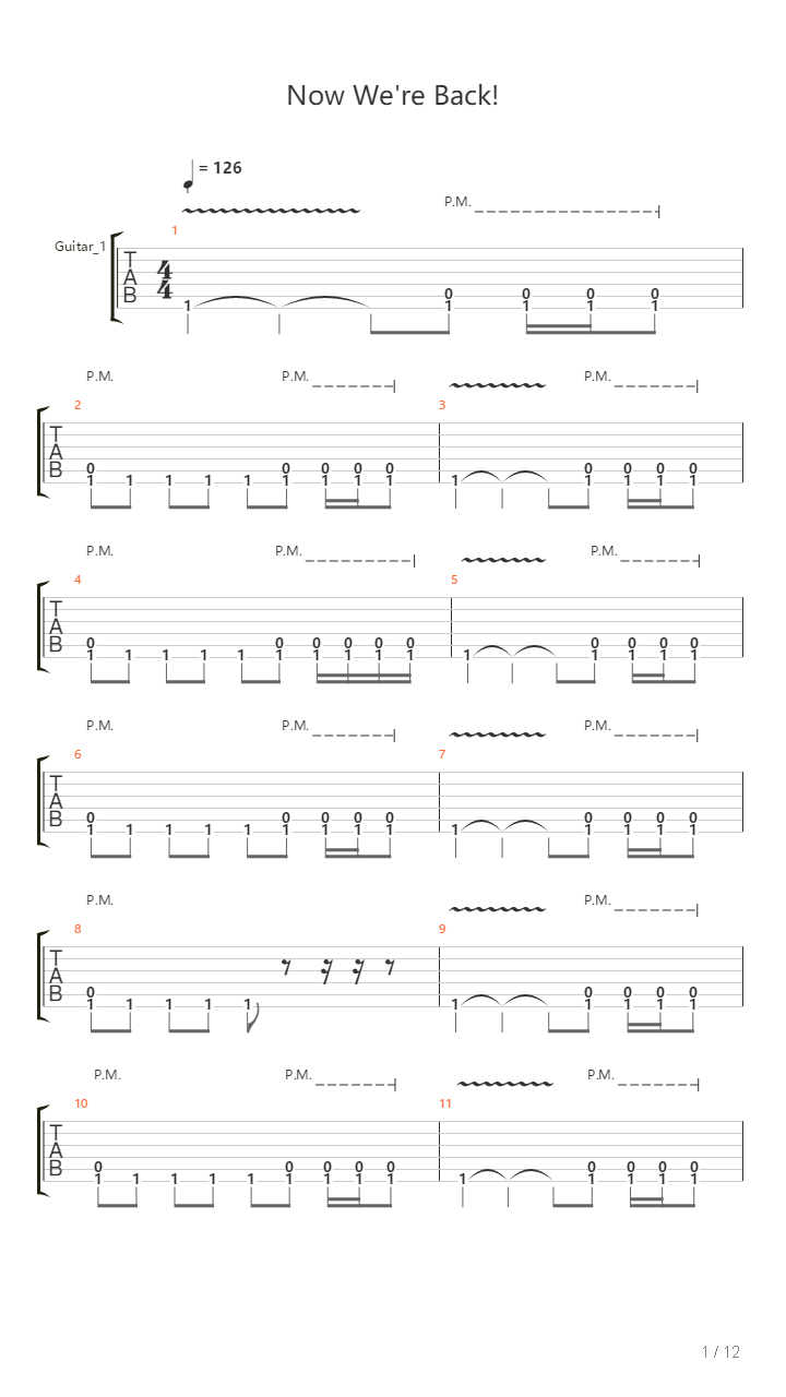 Now Were Back吉他谱