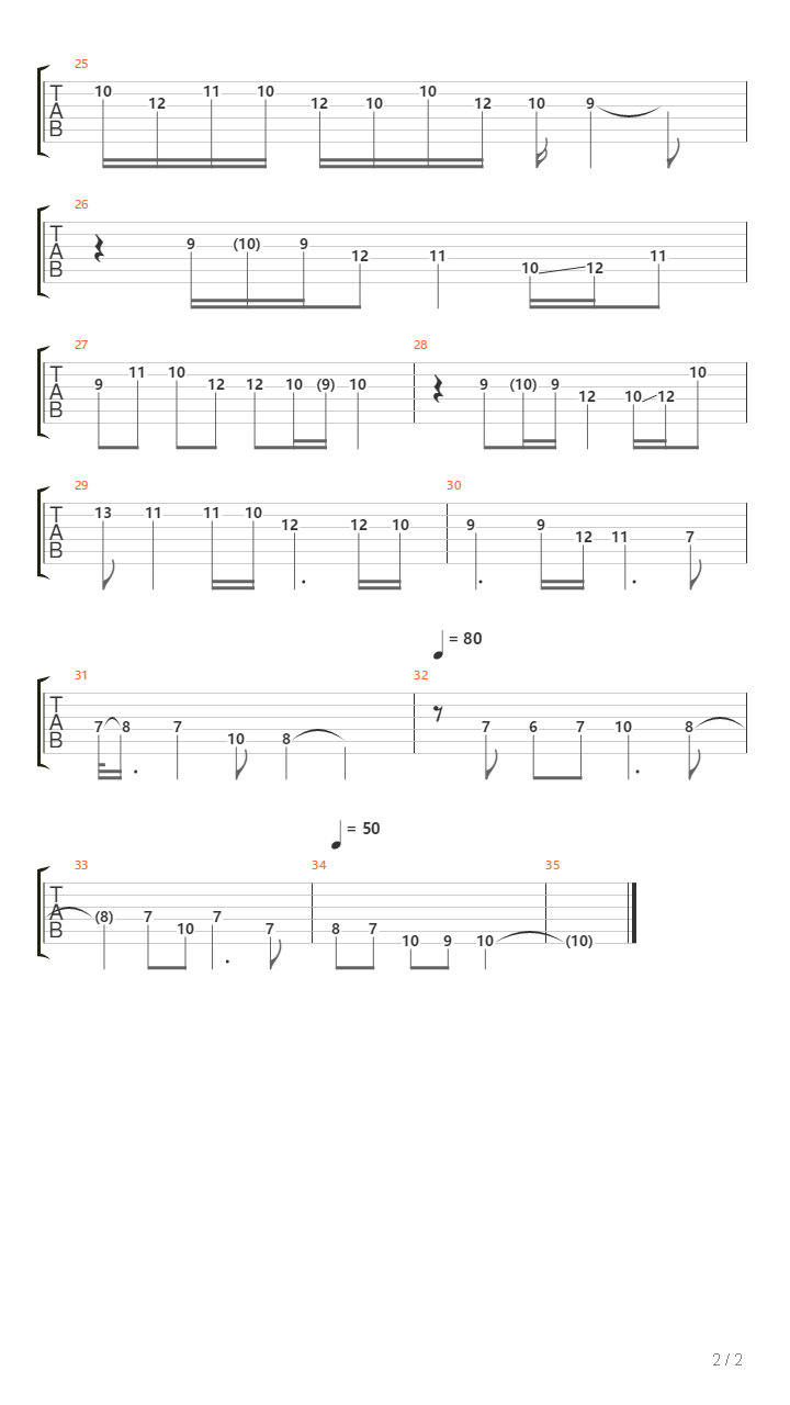 D Mol吉他谱