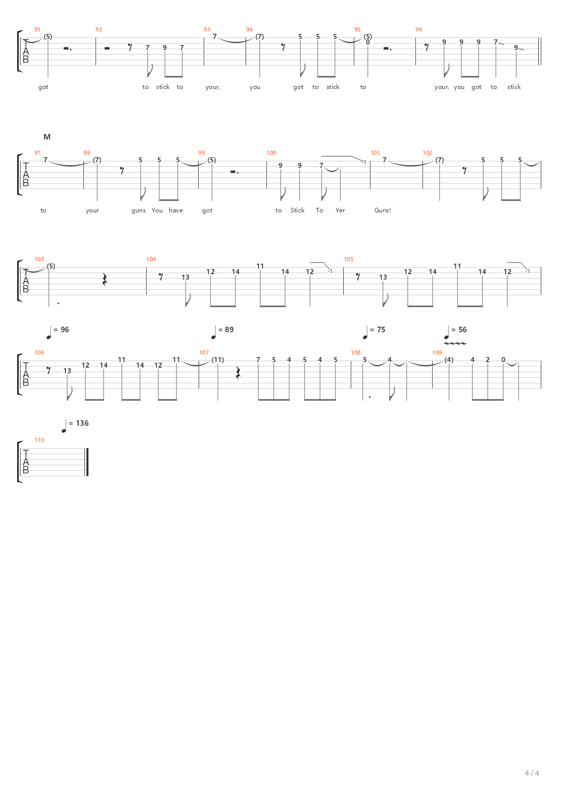 Stick To Your Guns吉他谱