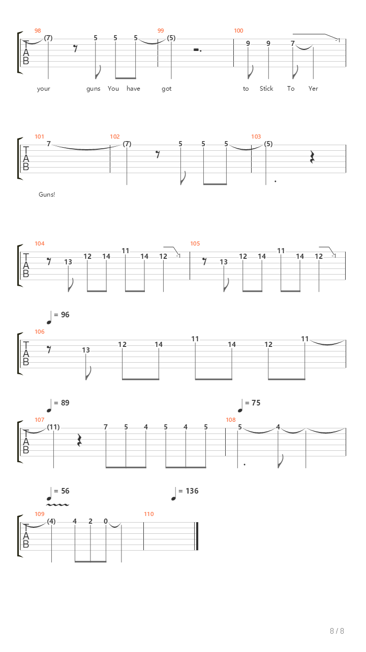 Stick To Your Guns吉他谱