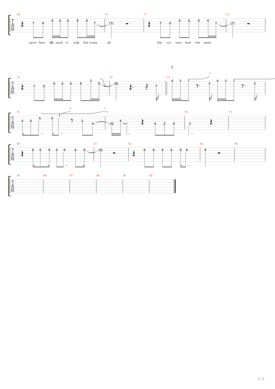 The Maze吉他谱