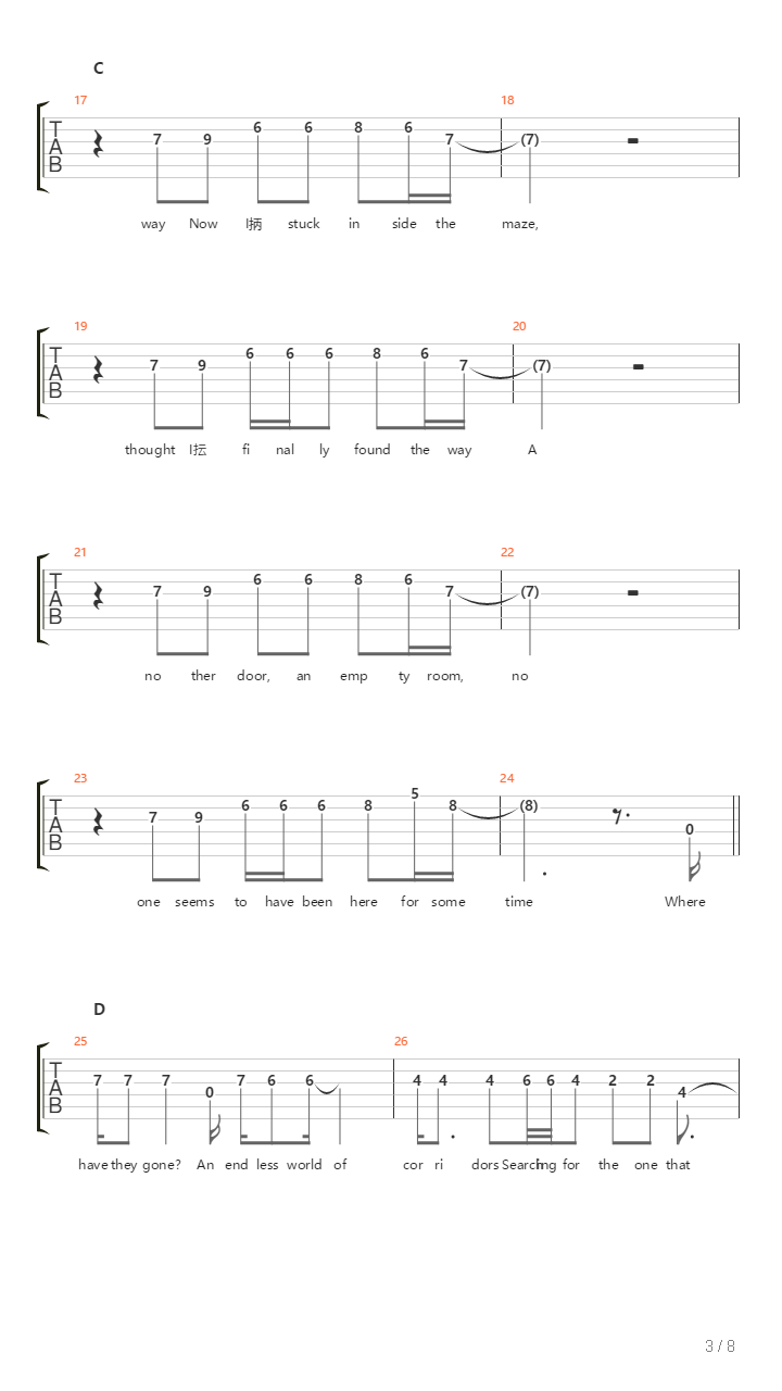 The Maze吉他谱