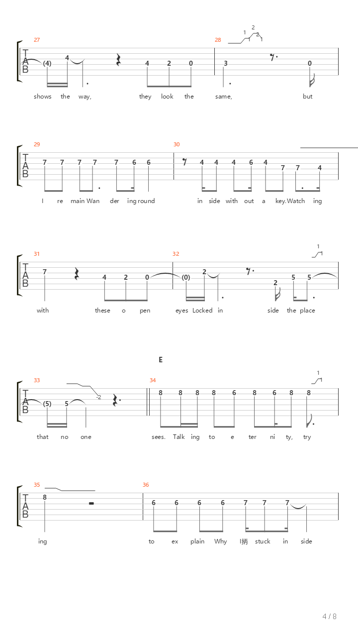 The Maze吉他谱