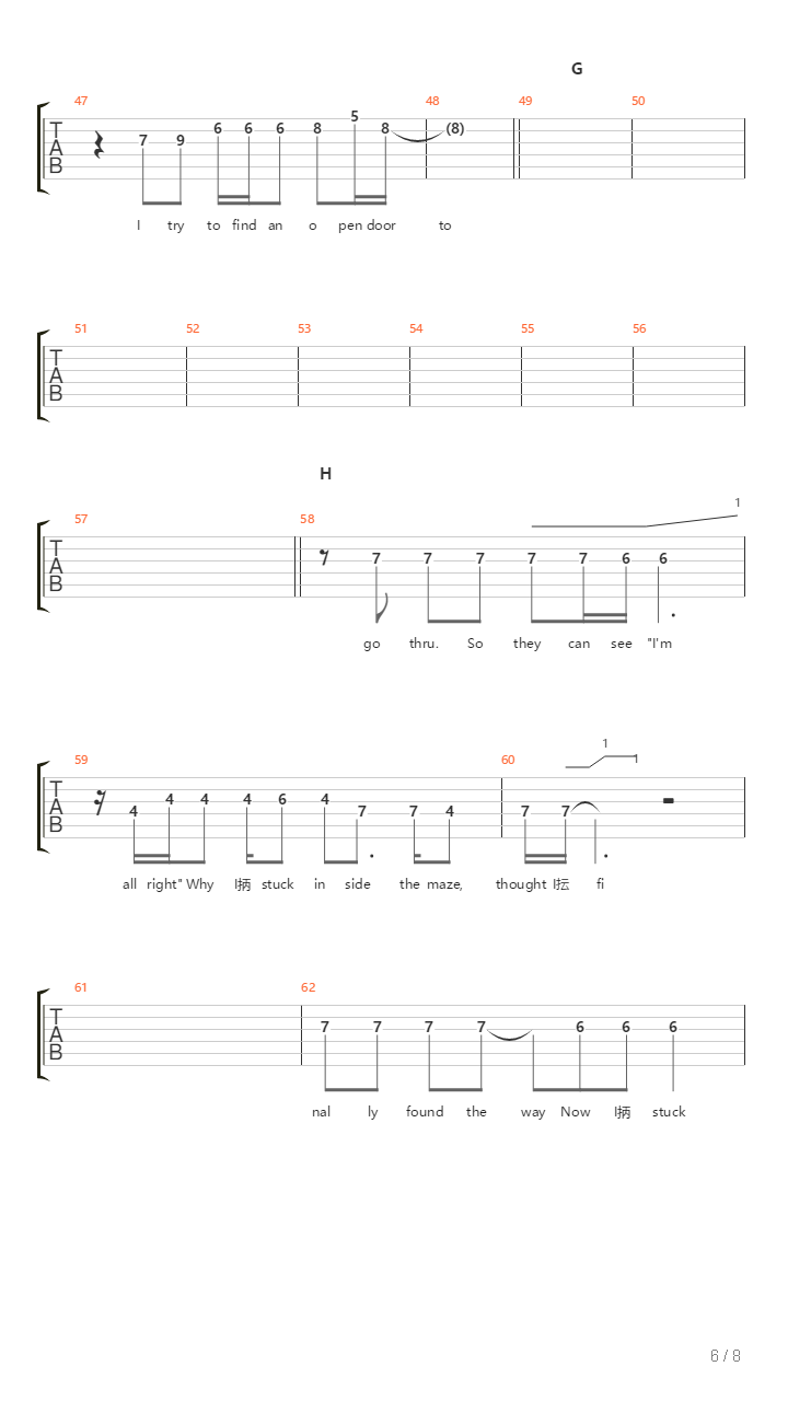 The Maze吉他谱