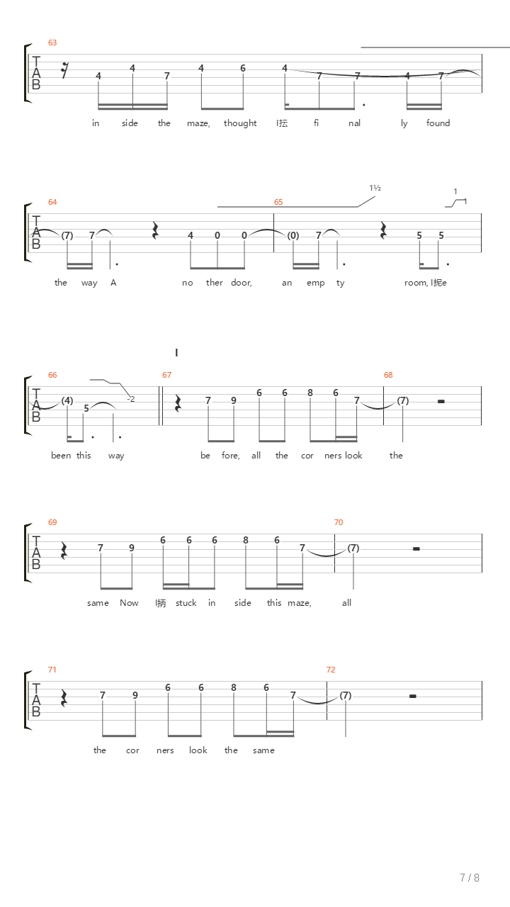 The Maze吉他谱