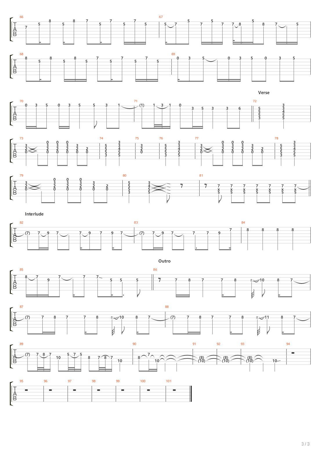 Cycle Of Hurt吉他谱