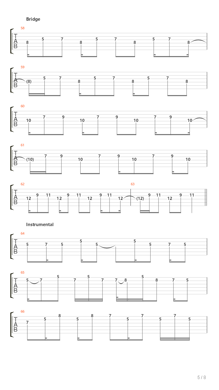 Cycle Of Hurt吉他谱