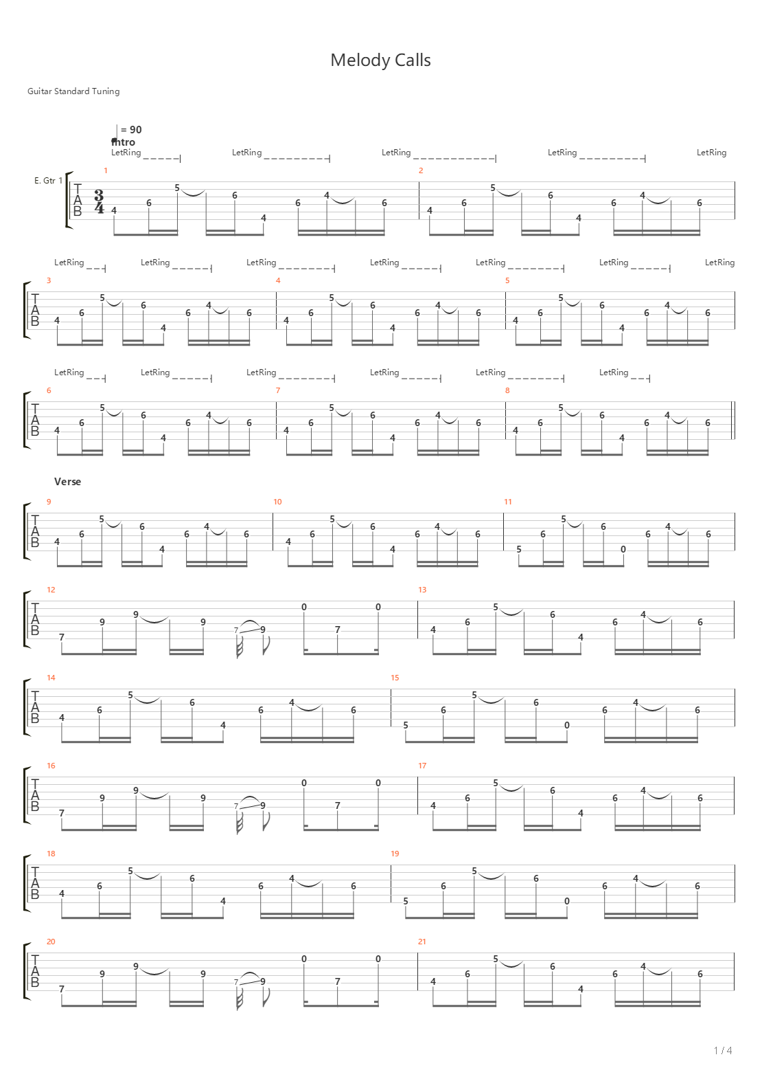 Melody Calls吉他谱
