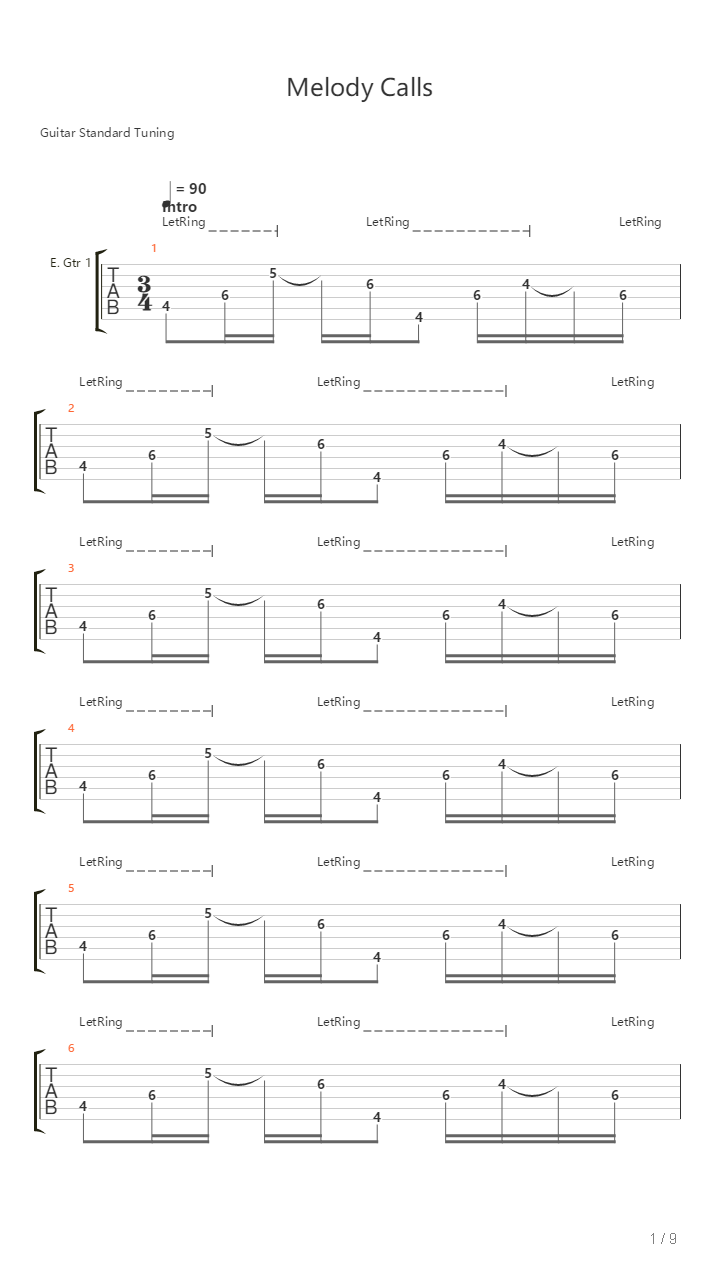 Melody Calls吉他谱