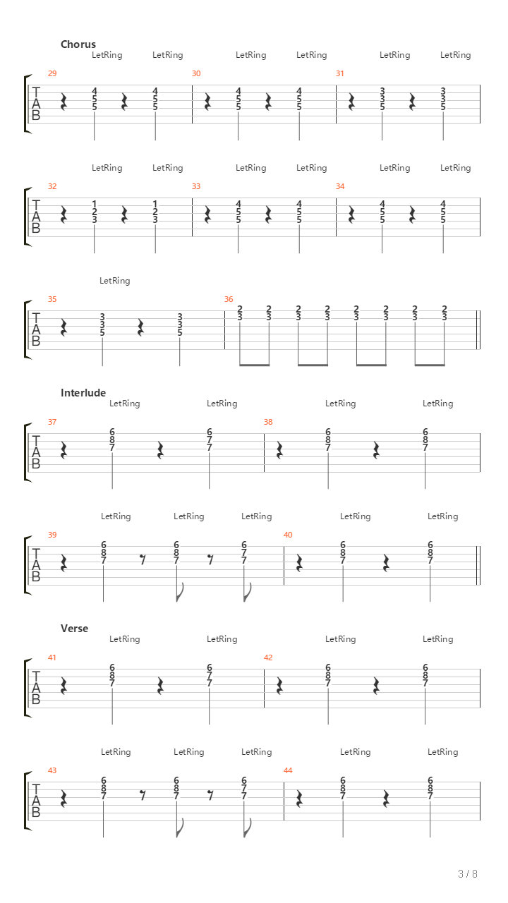 Valley吉他谱