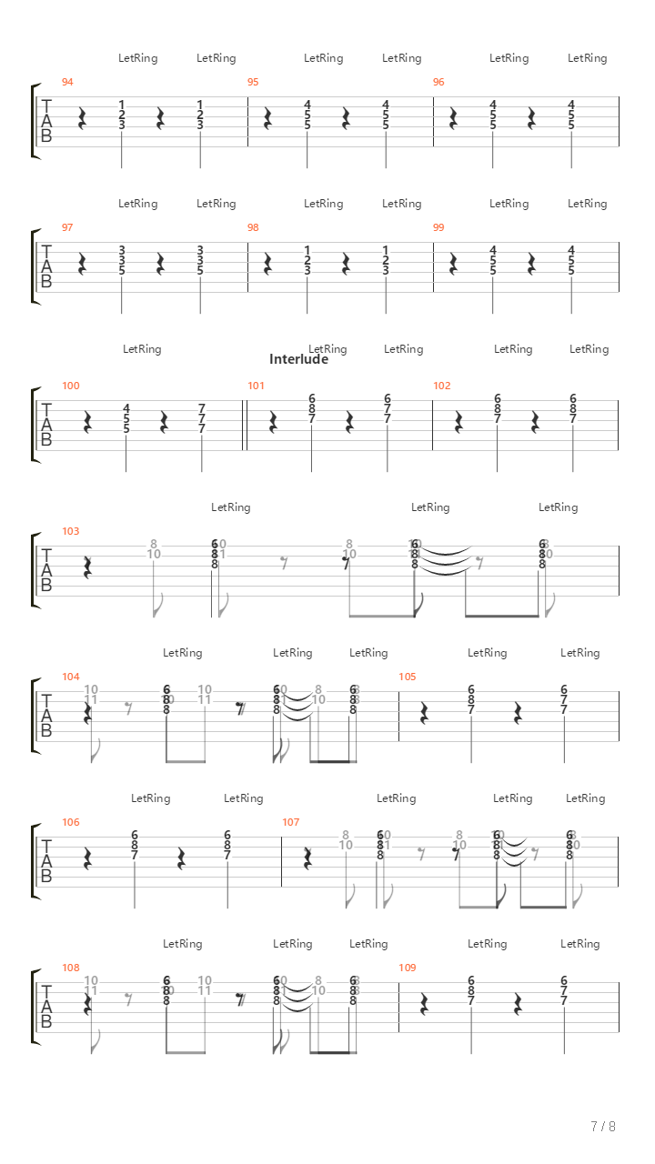 Valley吉他谱