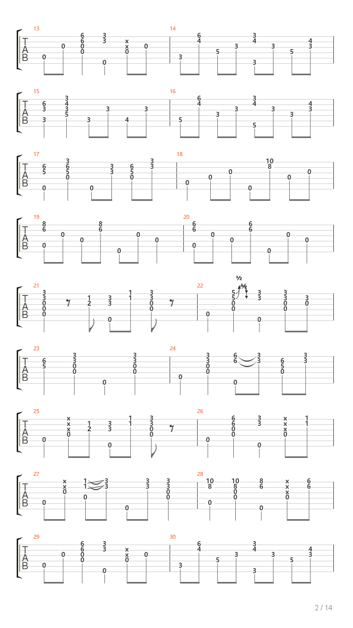 Heat吉他谱