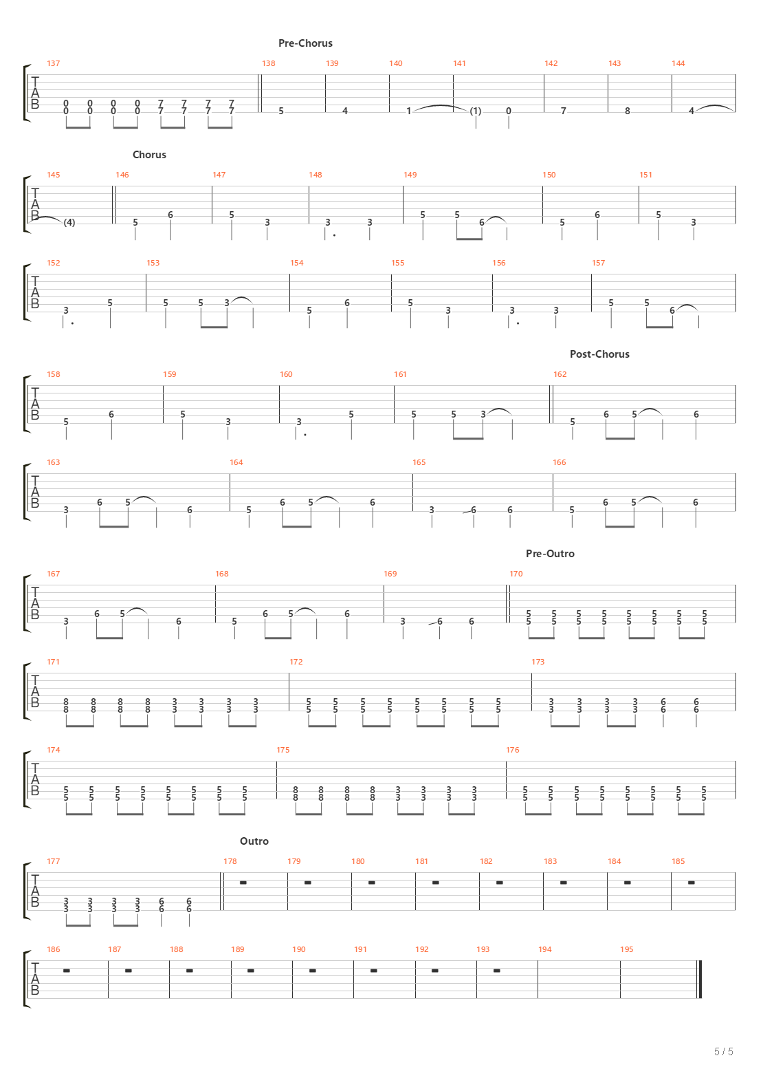 End Of The Rope吉他谱