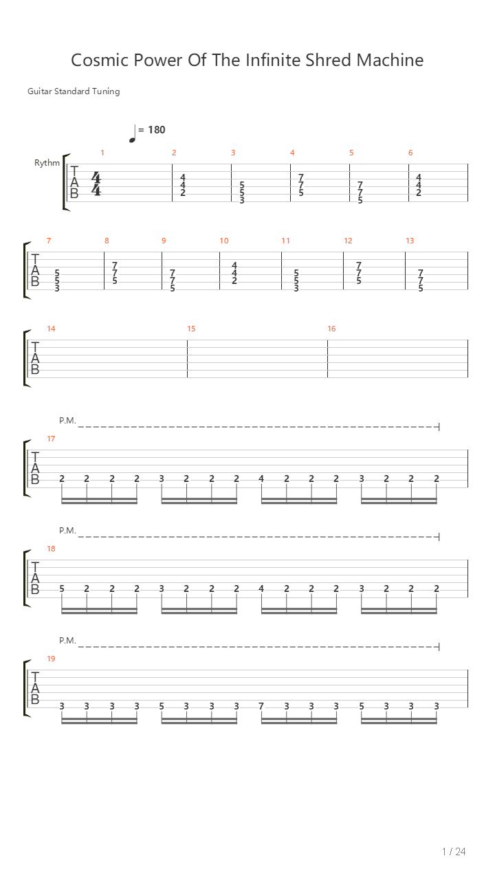 Cosmic Power Of The Infinite Shred Machine吉他谱