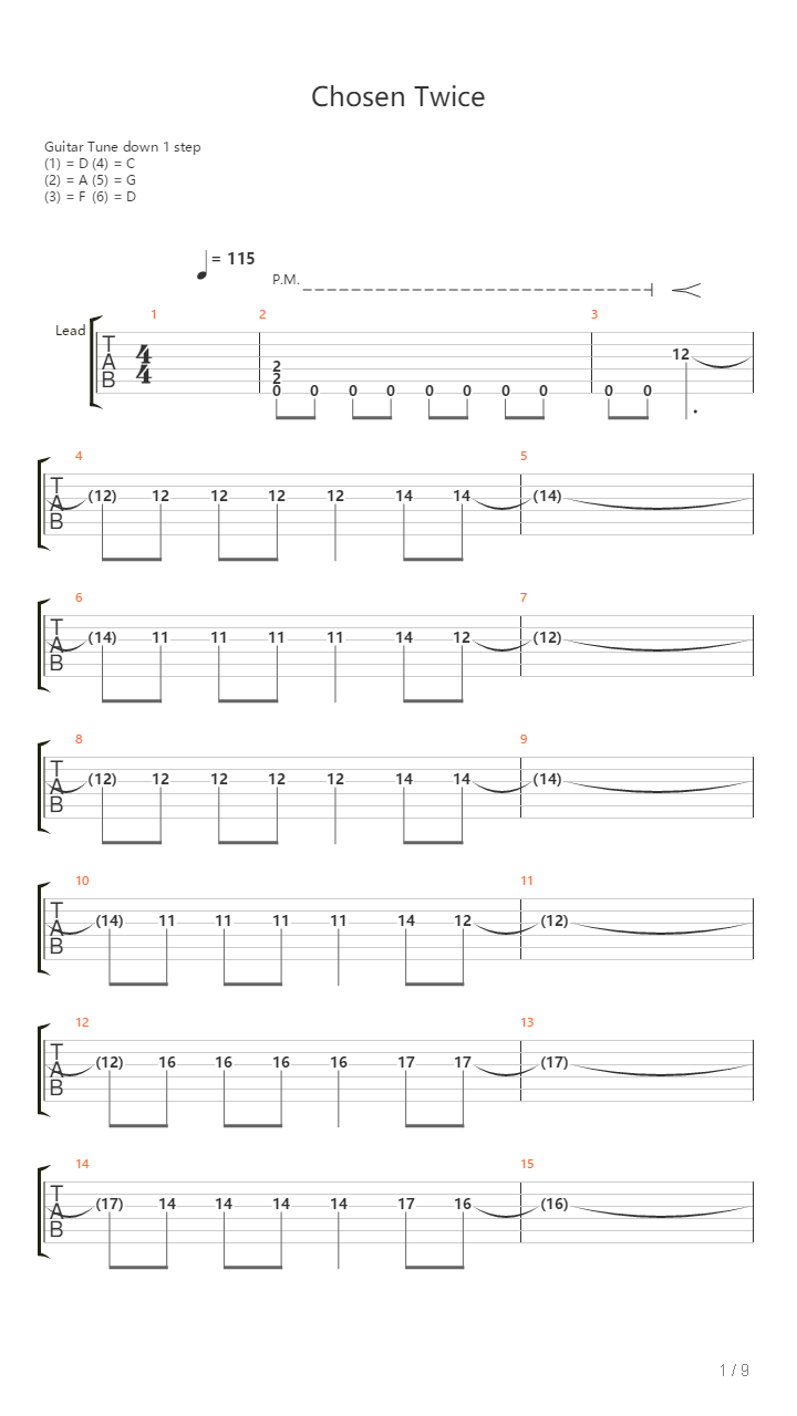 Chosen Twice吉他谱