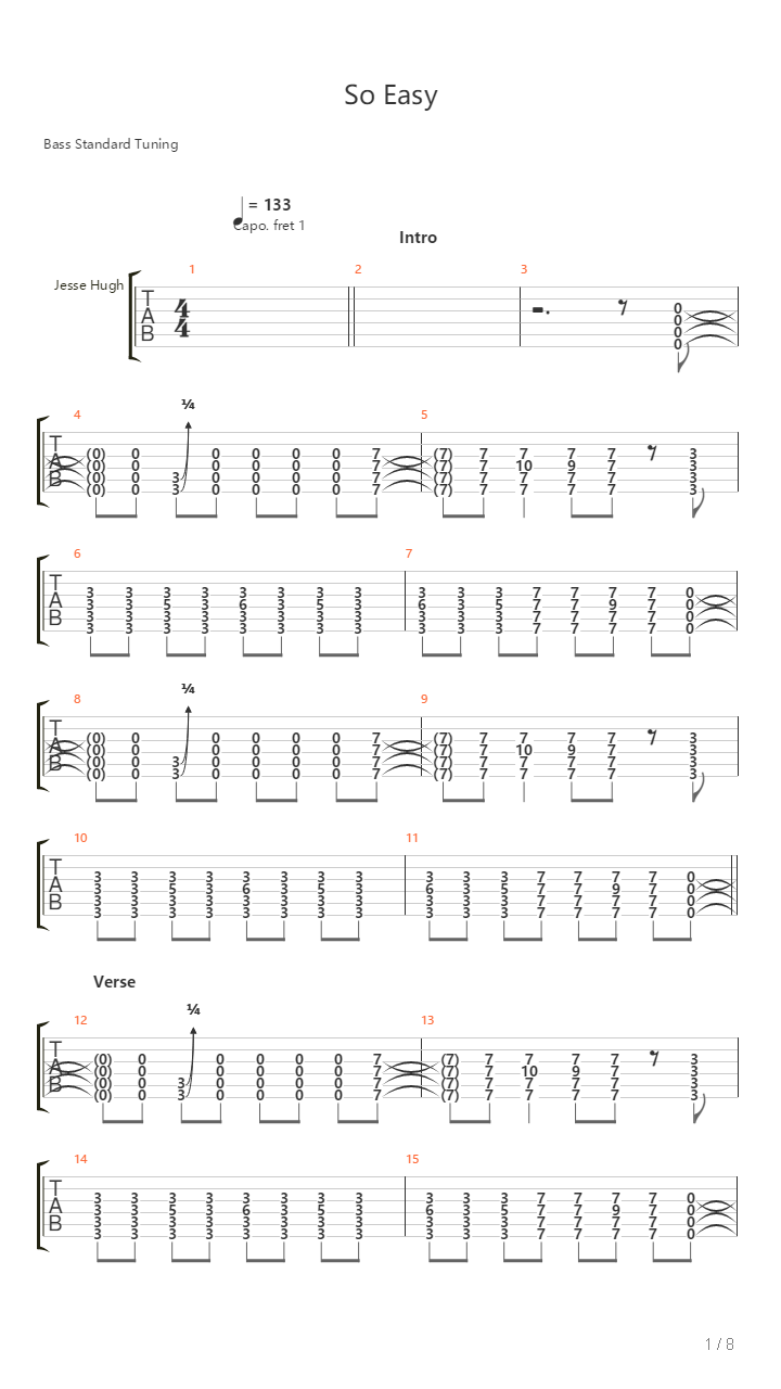 So Easy吉他谱