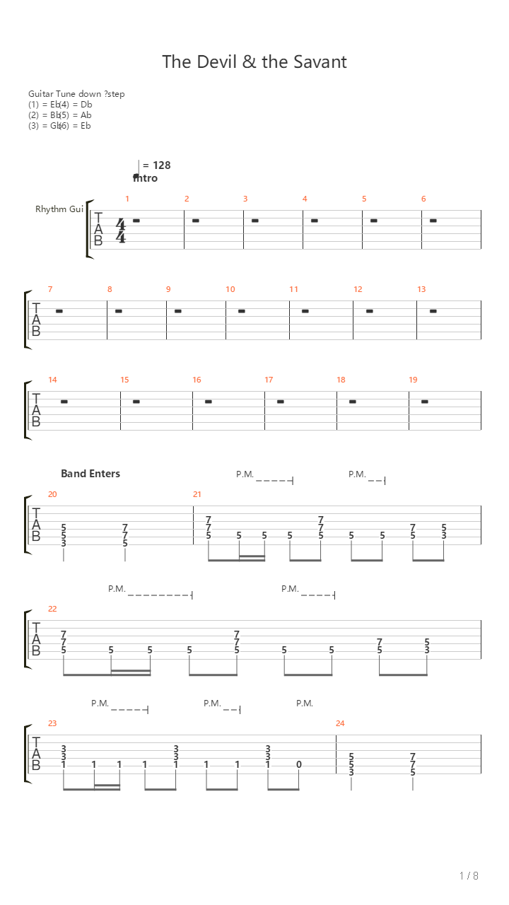 The Devil And The Savant吉他谱