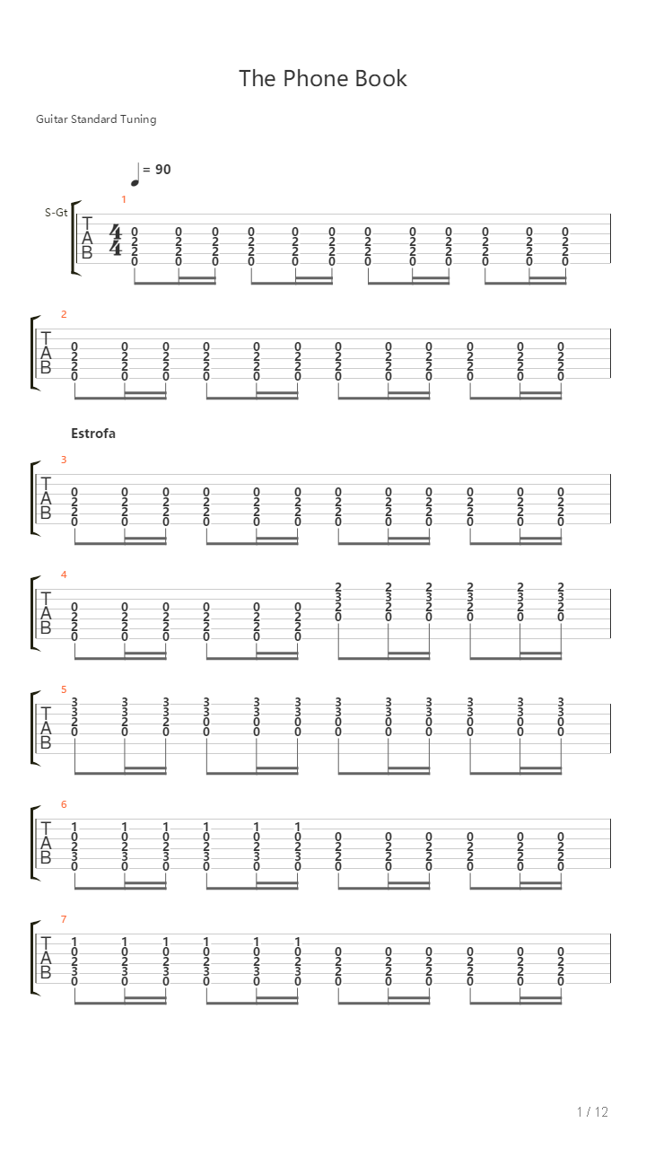 The Phone Book吉他谱