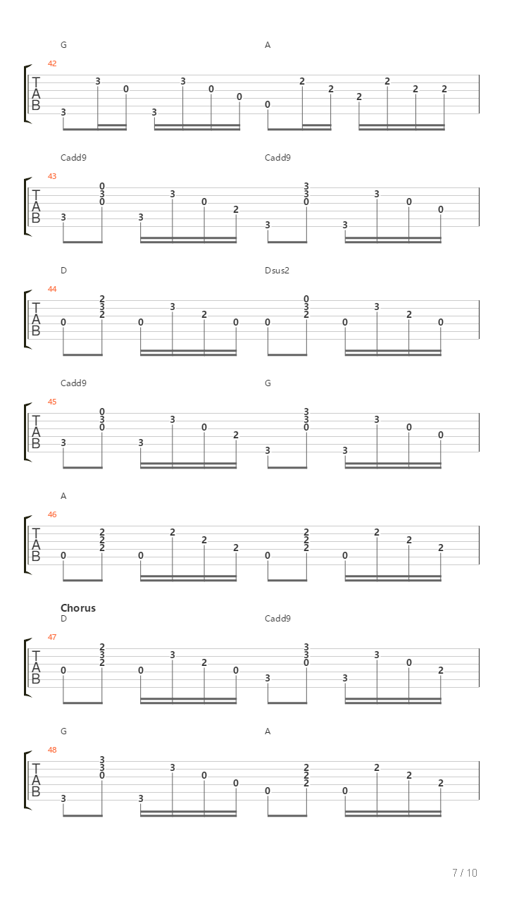 Parallels吉他谱