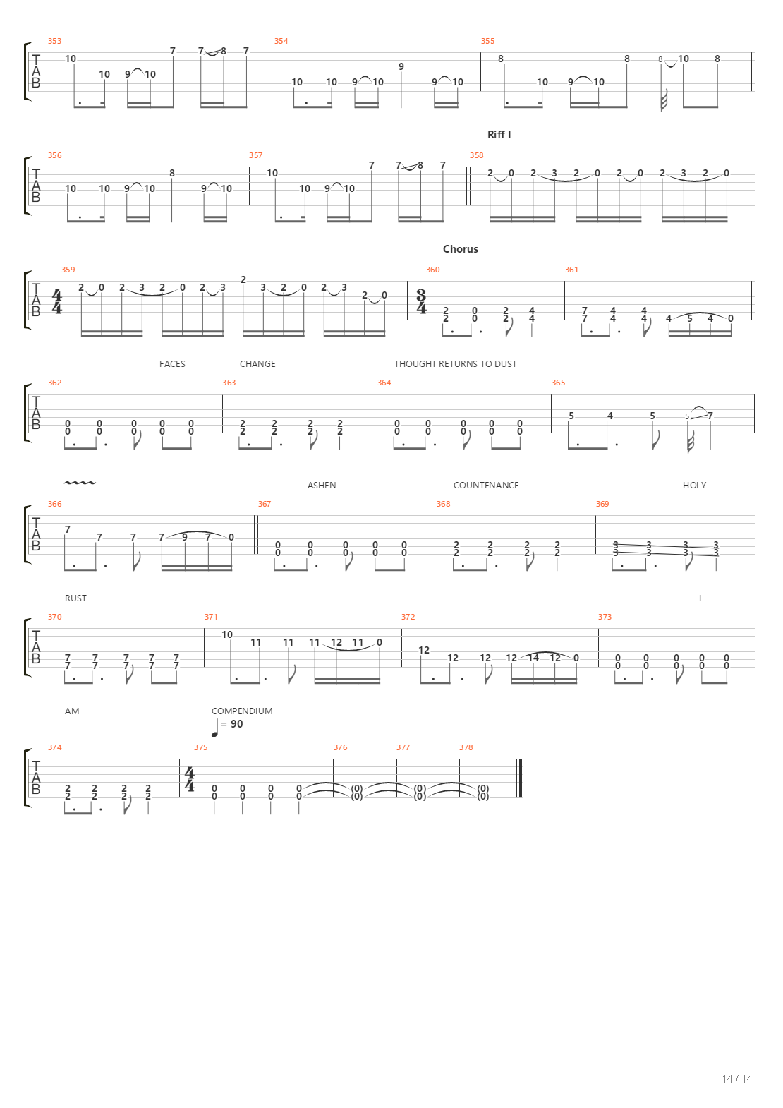 Compendium吉他谱