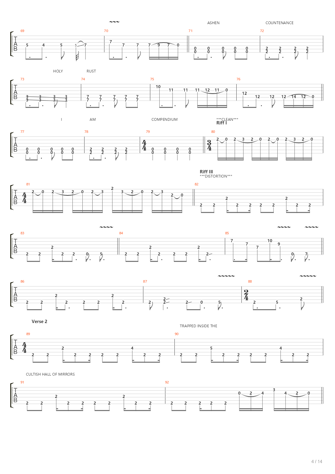 Compendium吉他谱