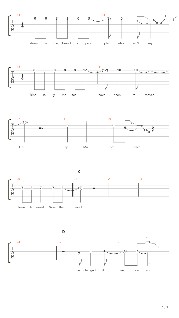 Border Song吉他谱