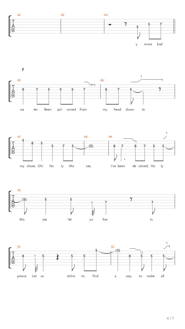 Border Song吉他谱