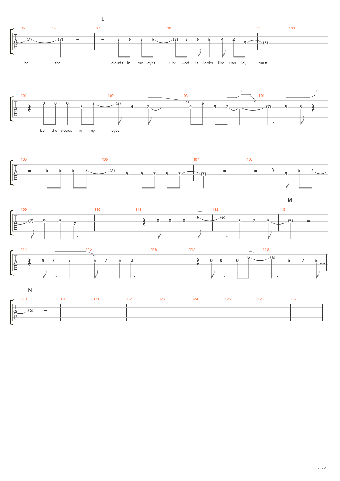 Daniel吉他谱