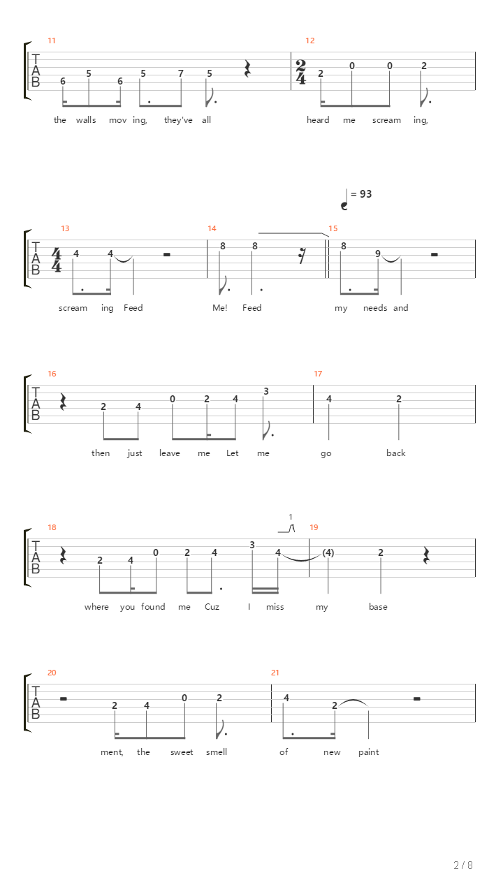 Feed Me吉他谱