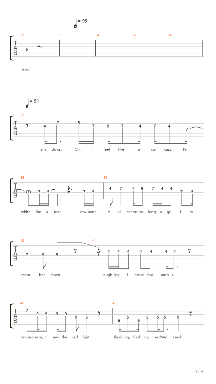 Feed Me吉他谱