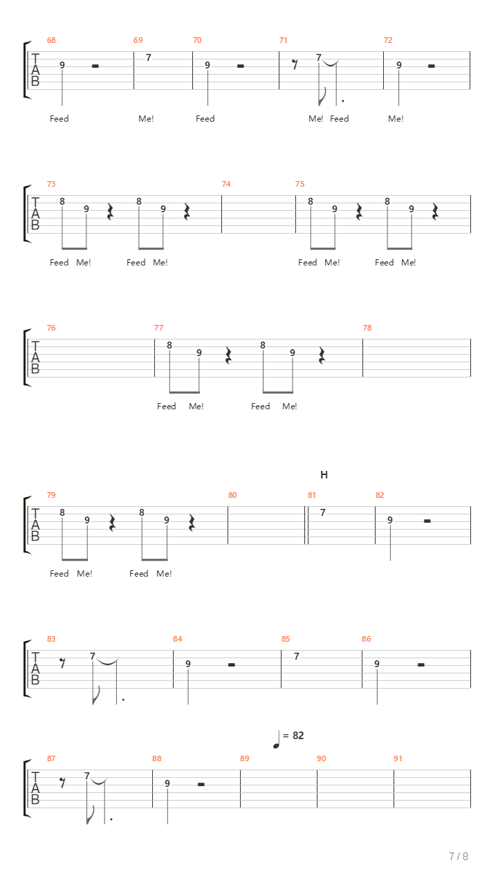Feed Me吉他谱
