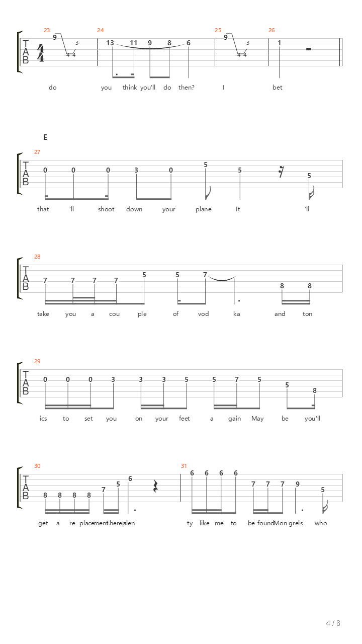 Goodbye Yellow Brick Road吉他谱