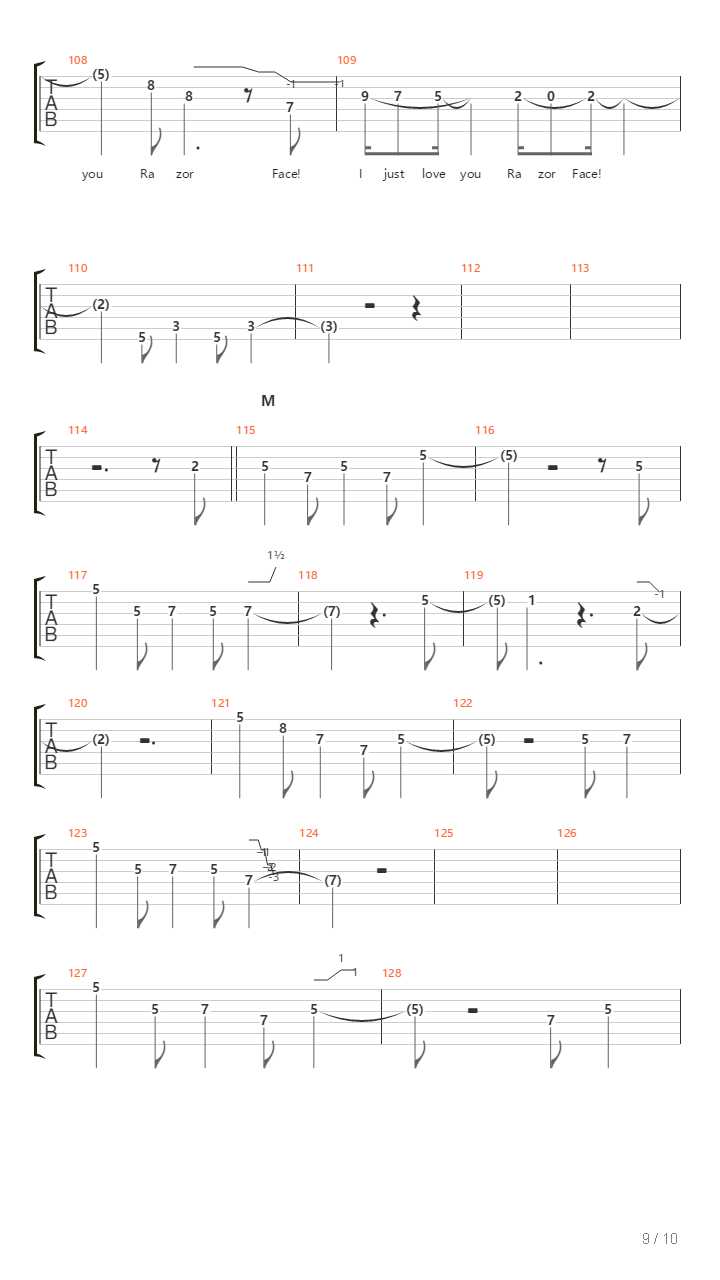 Razor Face吉他谱