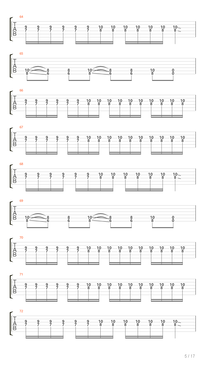 Seventh Gate Of A Seventh Sin吉他谱