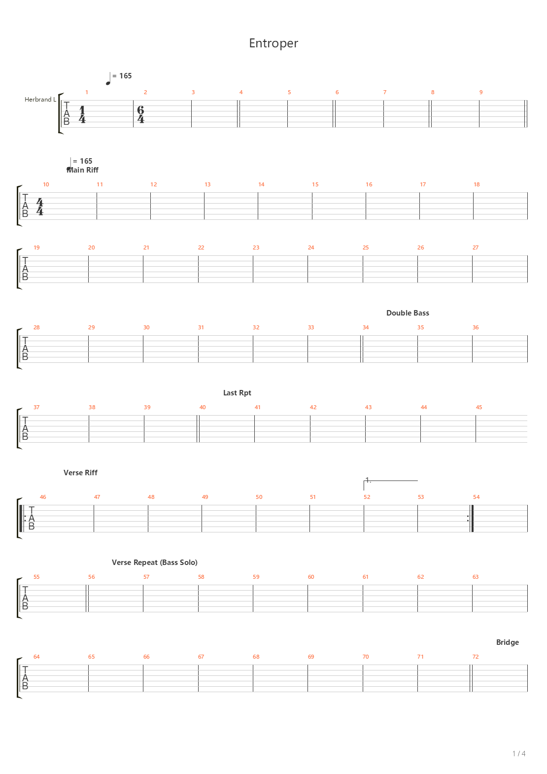 Entroper吉他谱