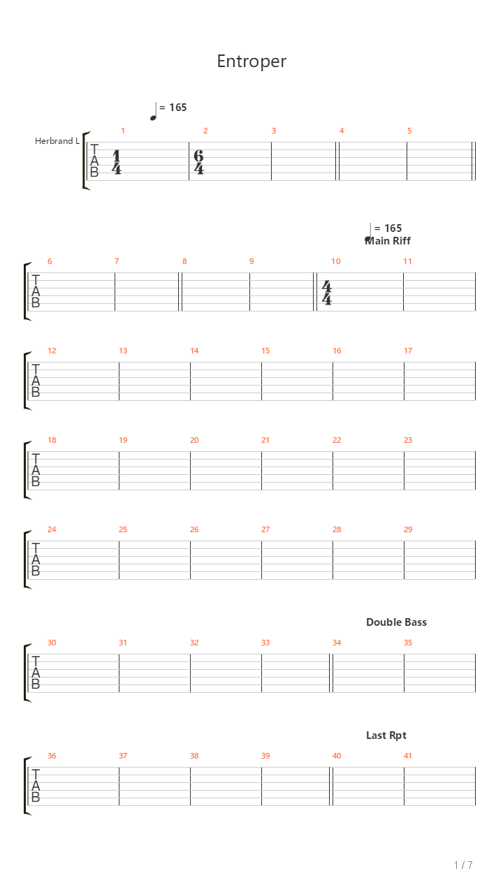 Entroper吉他谱