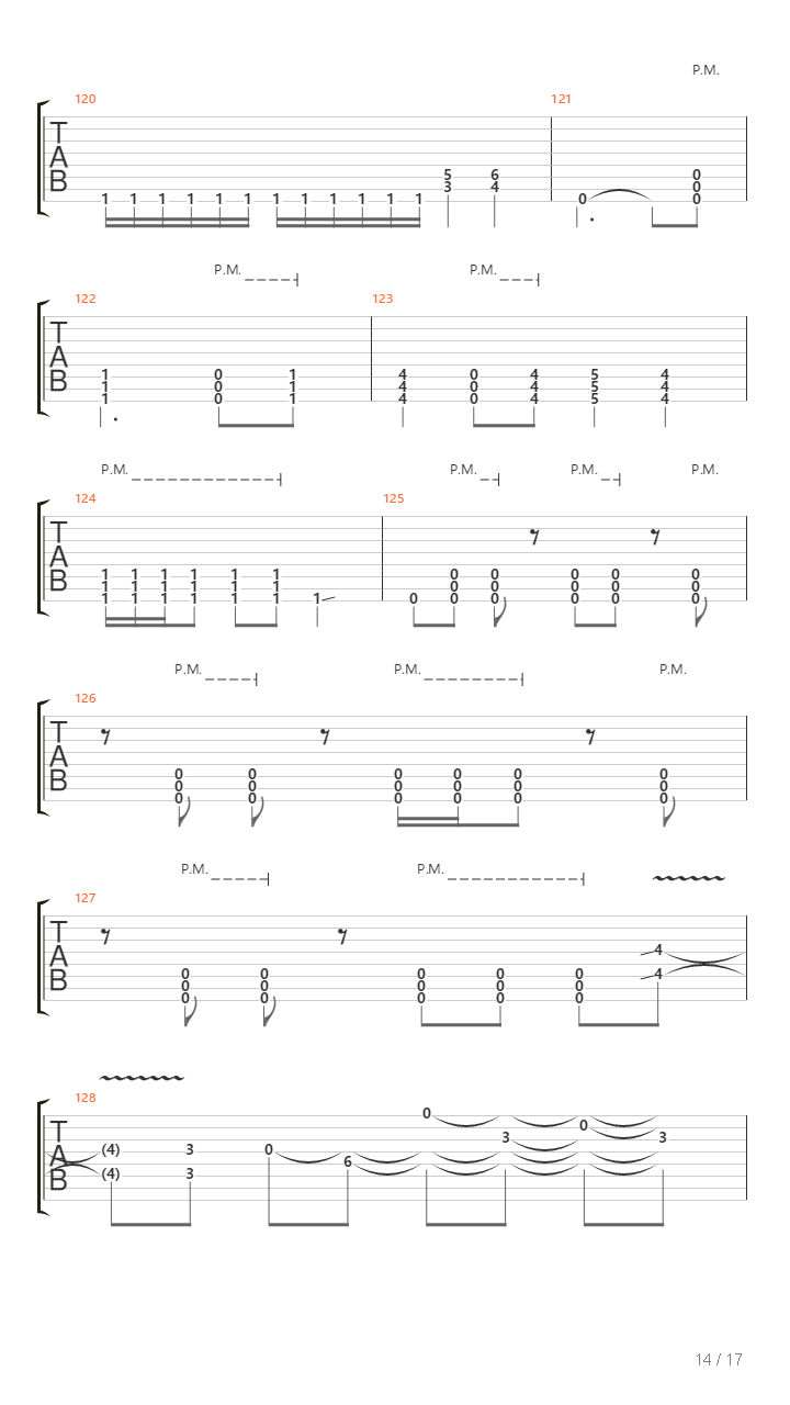 Scars Of The Past吉他谱