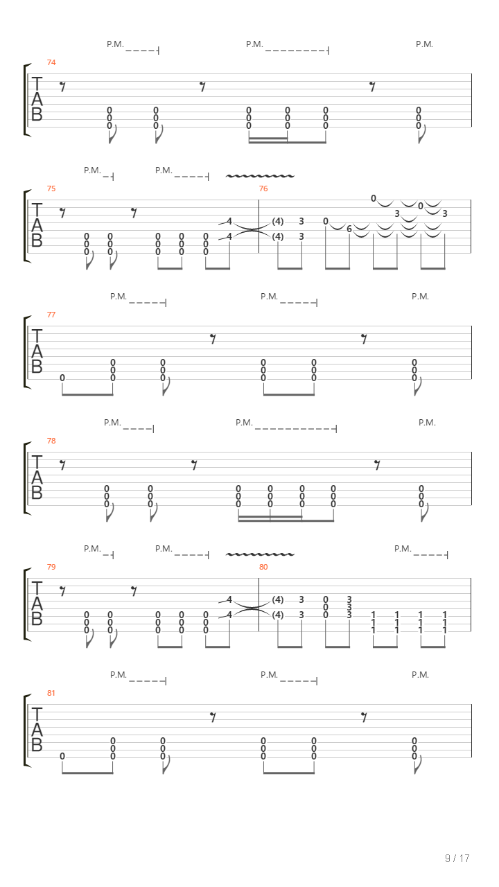 Scars Of The Past吉他谱