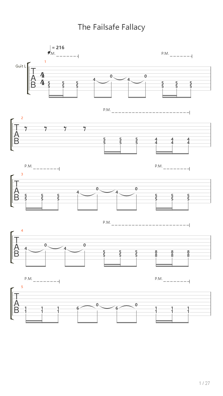 The Failsafe Fallacy吉他谱